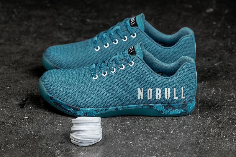 Turquoise Nobull Water Heather Men's Trainers | CA P1262J